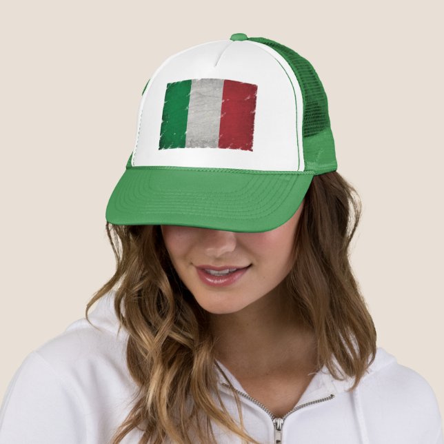 Casquette drapeau de l'Italie  (En situation)
