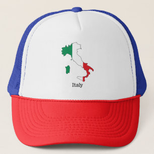 Casquette Drapeau de l'Italie dans sa carte - Collection de