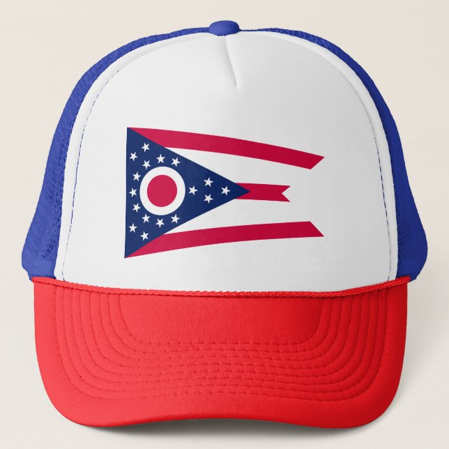 Casquette Drapeau de l'Ohio : La Bannière de l'État Buckeye (Devant)