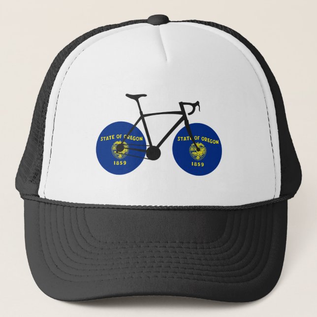 Casquette Drapeau de l'Oregon à vélo (Devant)