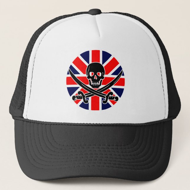 Casquette Drapeau de pirate britannique. (Devant)