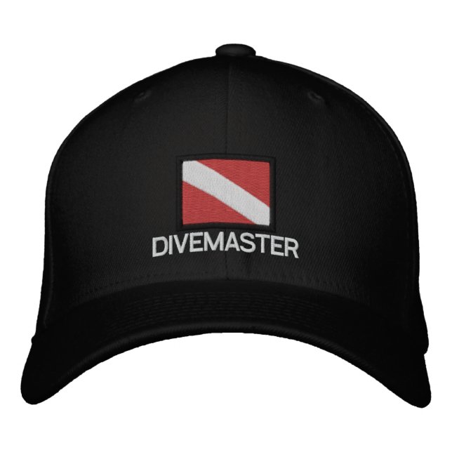 Casquette Drapeau de plongée - DIVEMASTER (Devant)