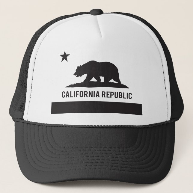 Casquette Drapeau de République de la Californie - noir (Devant)