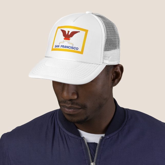 Casquette Drapeau de San Francisco, Californie (En situation)