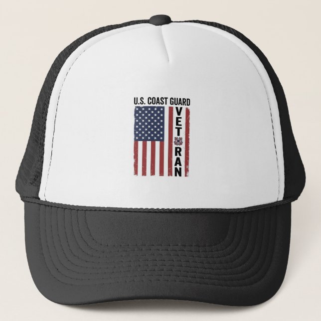 Casquette Drapeau de Vétéran des Garde-Côtes Conception Vect (Devant)