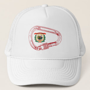 Casquette Drapeau de Virginie-Occidentale Escalade carabiner