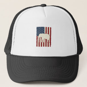 Casquette Drapeau d'éléphant patriotique Conception vectorie