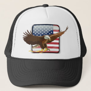 Casquette Drapeau des Etats-Unis d'aigle chauve