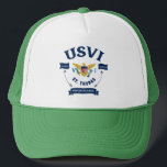 Casquette Drapeau des îles Vierges américaines St. Thomas US<br><div class="desc">Drapeau des îles Vierges américaines St. Thomas USVI Trucker Tropical Chapeau pour montrer la fierté des îles Vierges américaines en portant le drapeau casquette St. Thomas,  îles Vierges américaines montrant VI Strong. Il a également écrit sur elle St. Thomas Thomian Culture.</div>