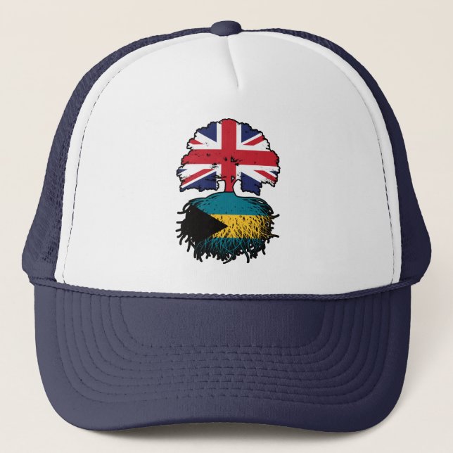 Casquette Drapeau des racines de l'arbre britannique bahamie (Devant)