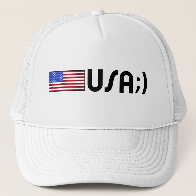 Casquette 'drapeau des USA ; )' (Devant)