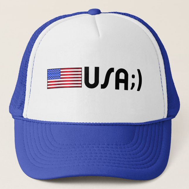 Casquette 'drapeau des USA ; )' (Devant)