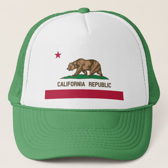 Casquette Drapeau d'État de la République de Californie (Devant)