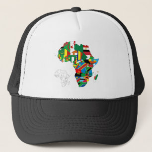 Casquette Drapeau du continent africain Carte
