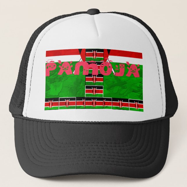 Casquette Drapeau du Kenya : Tuko Pamoja - Design d'art de l (Devant)