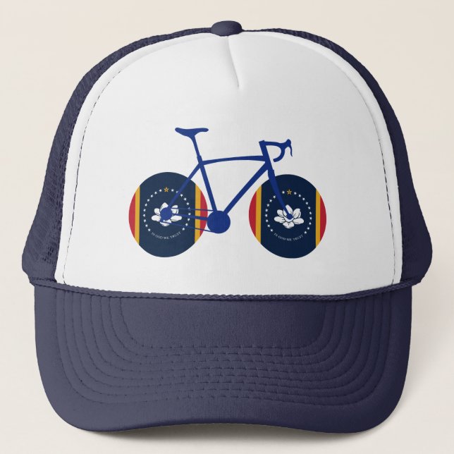 Casquette Drapeau du Mississippi à vélo (Devant)