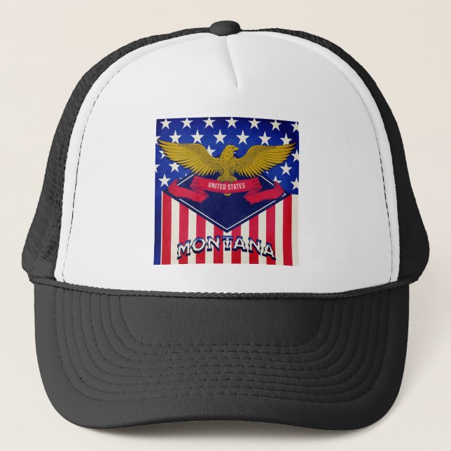 Casquette Drapeau du Montana États-Unis (Devant)