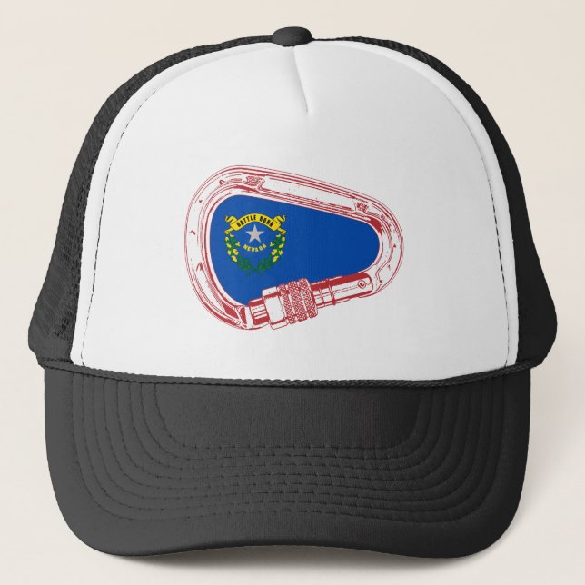 Casquette Drapeau du Nevada Escalade carabiner (Devant)