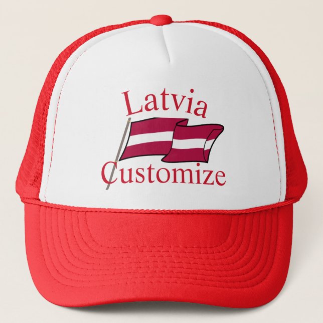 Casquette Drapeau du pays Lettonie Thunder_Cove (Devant)