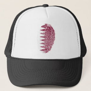 Casquette Drapeau du Qatar empreintes digitales Identité du