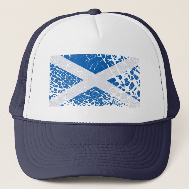 Casquette Drapeau écossais grunge (Devant)