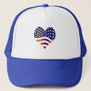 Casquette drapeau etats-unis coeur amour américain honneur t