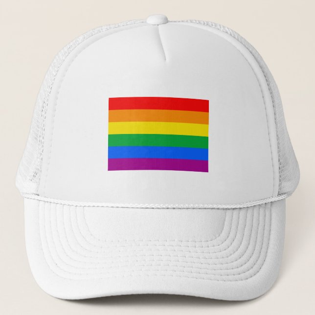 CASQUETTE DRAPEAU GAY PRIDE OFFICIEL (Devant)