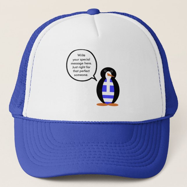 Casquette Drapeau grec Ms Penguin parlante  (Devant)