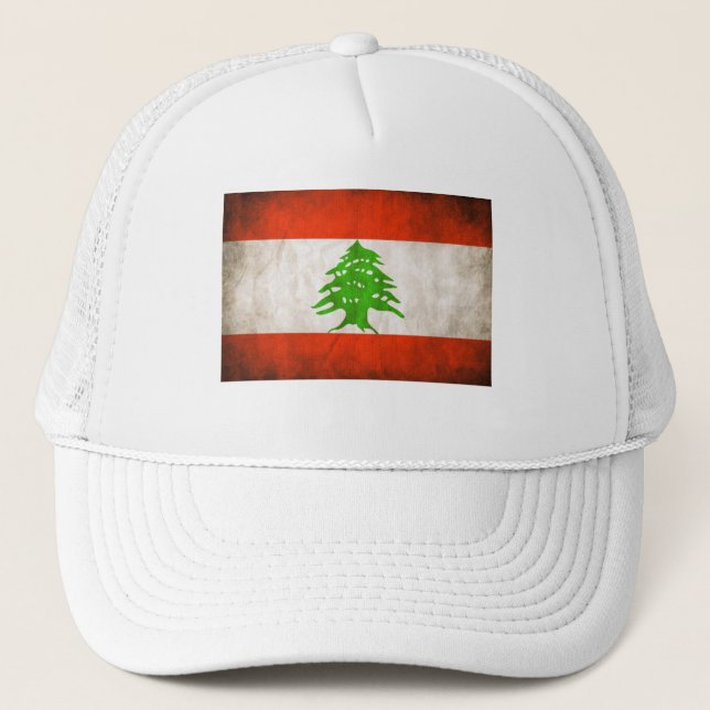 Casquette Drapeau Grungy Lebanon (Devant)