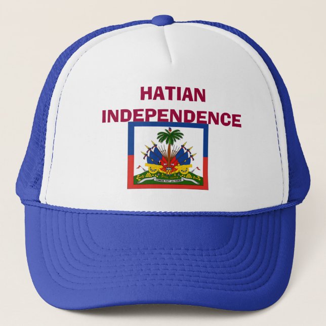 Casquette drapeau-Haïti-détail-atterrisseur, l'INDÉPENDANCE (Devant)