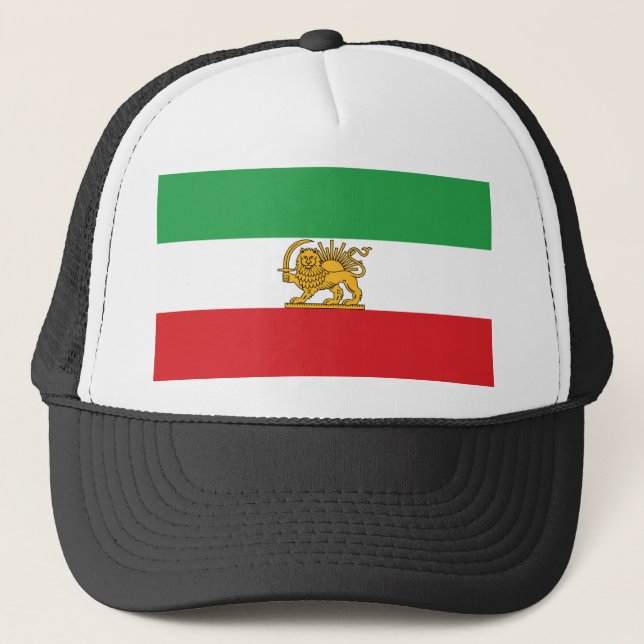 Casquette Drapeau Historique Original du Lion et Soleil Iran (Devant)