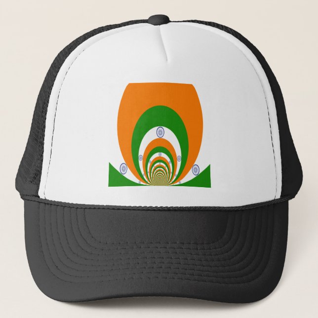 Casquette Drapeau indien Kaleidoscope : Unité et patriotisme (Devant)