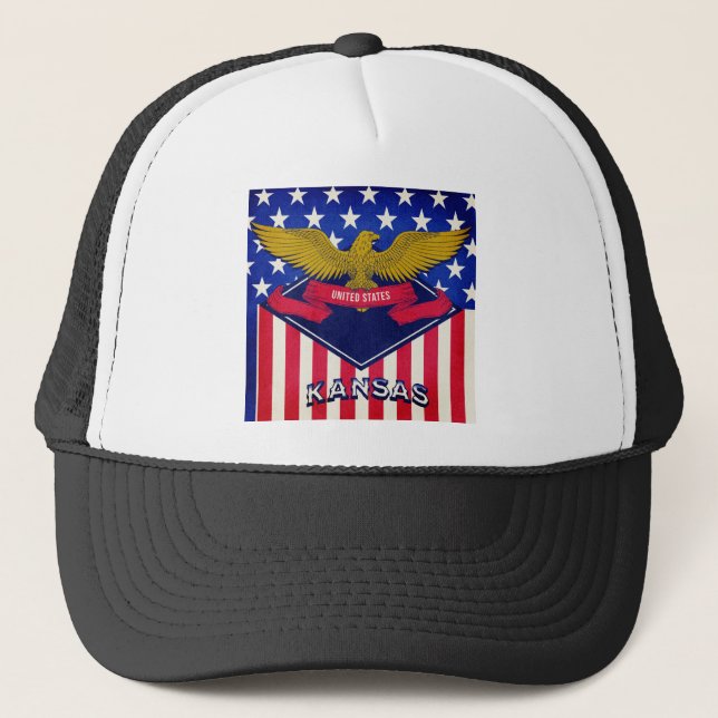 Casquette Drapeau Kansas USA (Devant)