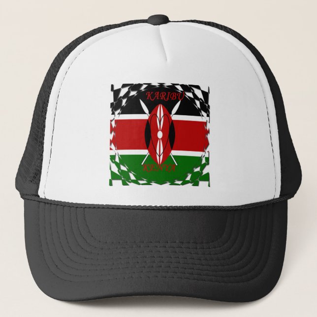Casquette Drapeau kenyan Unité : Conception Tuko Pamoja (Devant)