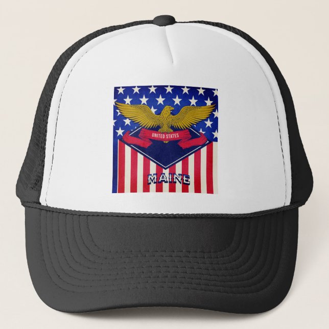 Casquette Drapeau Maine USA (Devant)