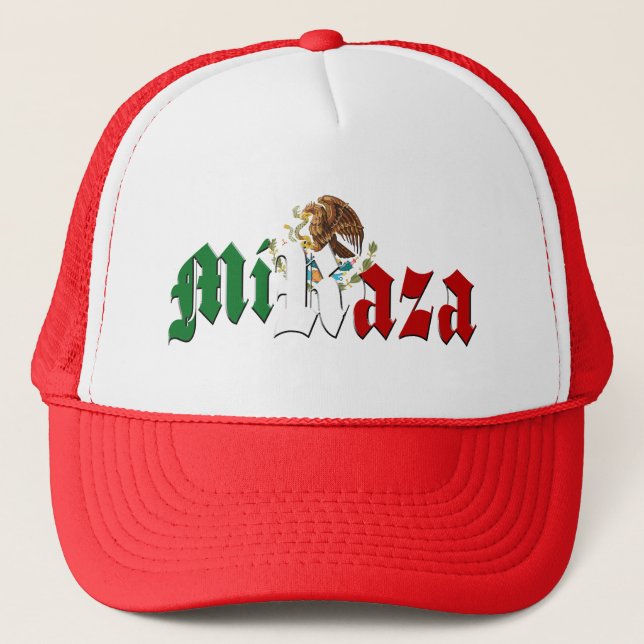 Casquette Drapeau mexicain MI RAZA (Devant)