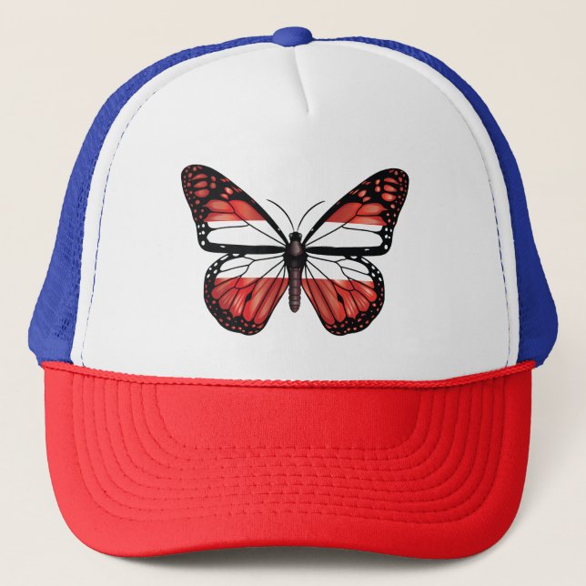 Casquette Drapeau monarque de papillon d'Autriche (Devant)