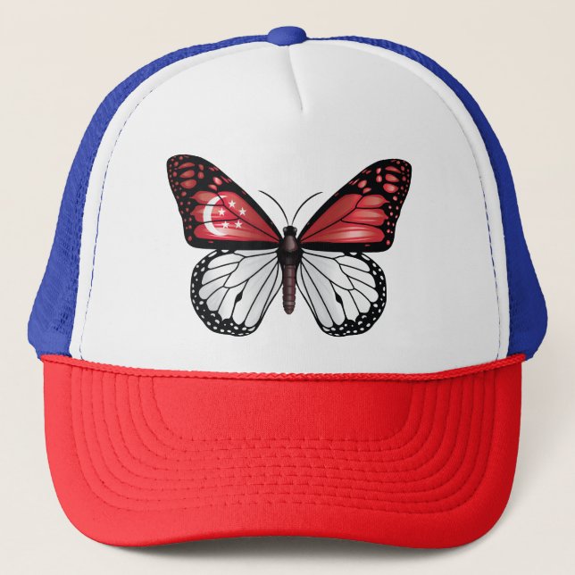Casquette Drapeau monarque papillon de Singapour Tri-Blend (Devant)