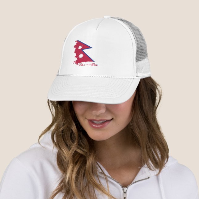 Casquette Drapeau népalais (En situation)