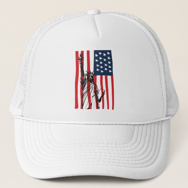 Casquette Drapeau New York NYC Statue of Liberty USA America (Devant)