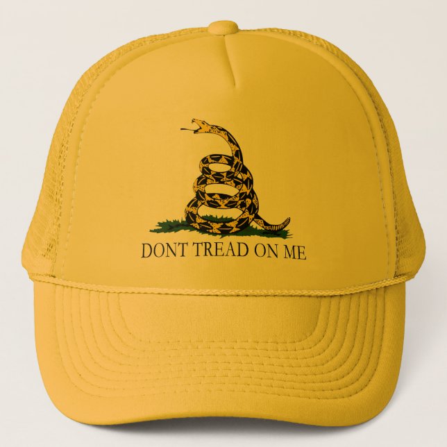 Casquette Drapeau noir et jaune, ne me touchez pas ! (Devant)