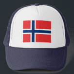 Casquette Drapeau norvégien<br><div class="desc">Design avec le drapeau de la Norvège,  croix nordique bleue et blanche sur un champ rouge</div>