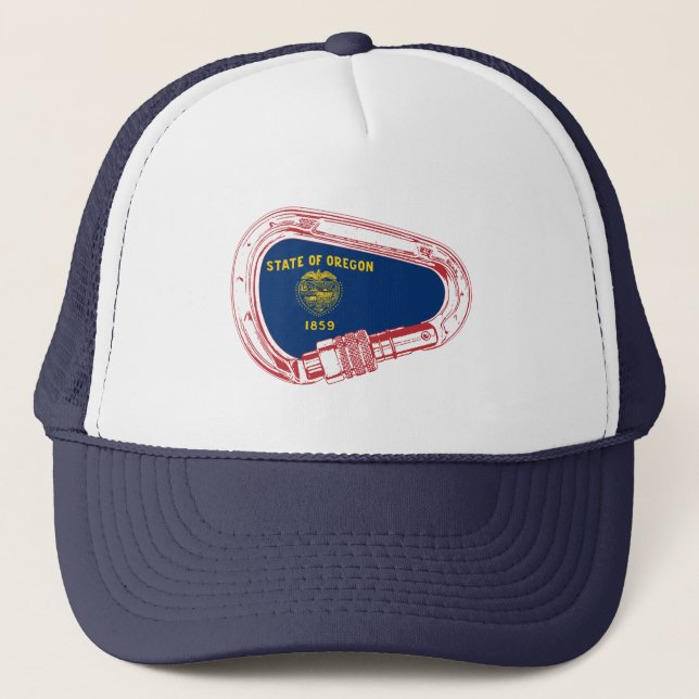 Casquette Drapeau Oregon Escalade carabiner (Devant)
