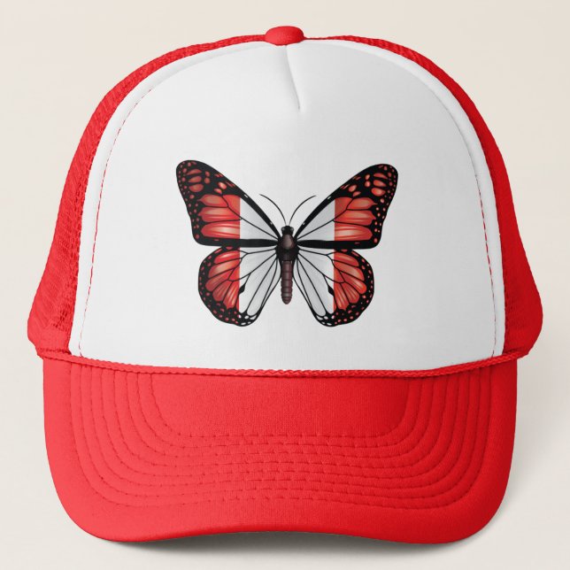 Casquette Drapeau papillon du Pérou (Devant)