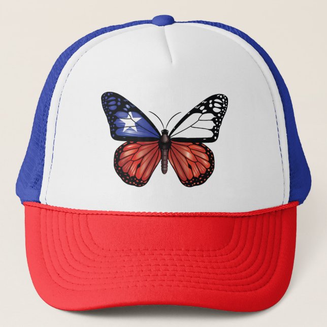 Casquette Drapeau Papillon Monarque du Chili (Devant)