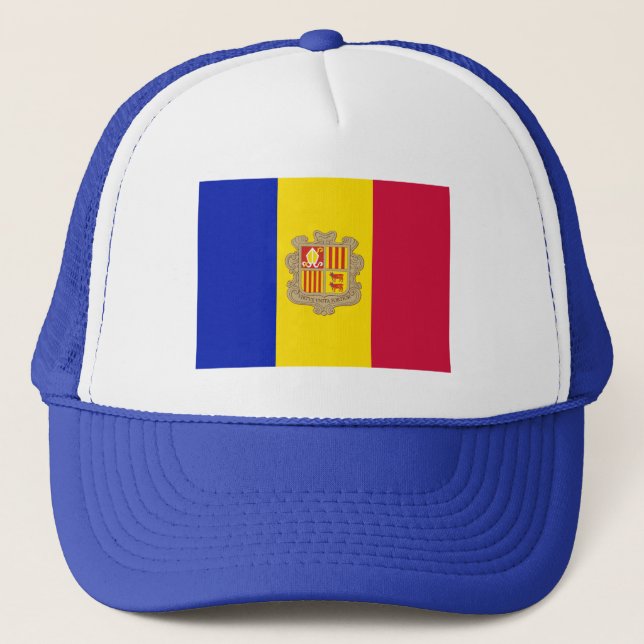 Casquette Drapeau patriotique d'Andorre (Devant)