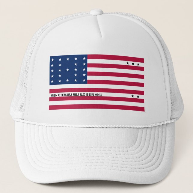 Casquette Drapeau patriotique de l'atoll de Bikini (Devant)