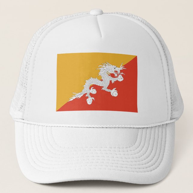 Casquette Drapeau patriotique du Bhoutan (Devant)