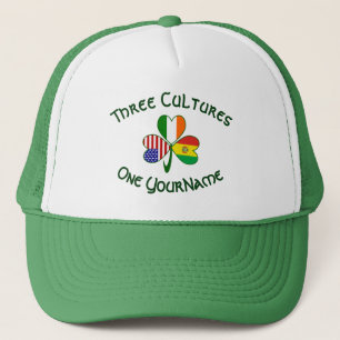 Casquette Drapeau personnalisé Bolivie Irlande USA Trèfle