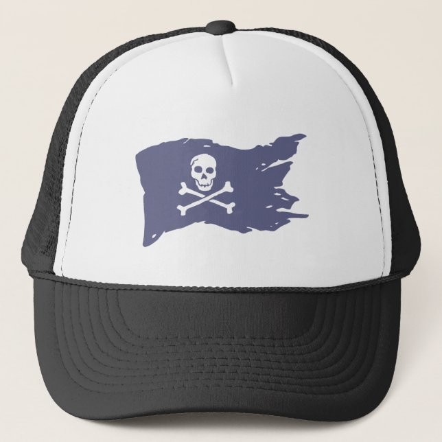 Casquette Drapeau pirate, Ajouter des lettres texte Casquett (Devant)